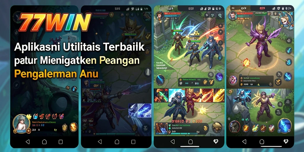 Screenshot utama 77WIN menampilkan antarmuka aplikasi Utility.