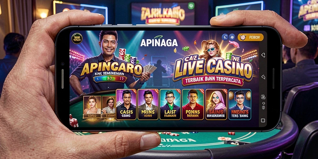 Tampilan gameplay Live Casino yang memukau di APINAGA