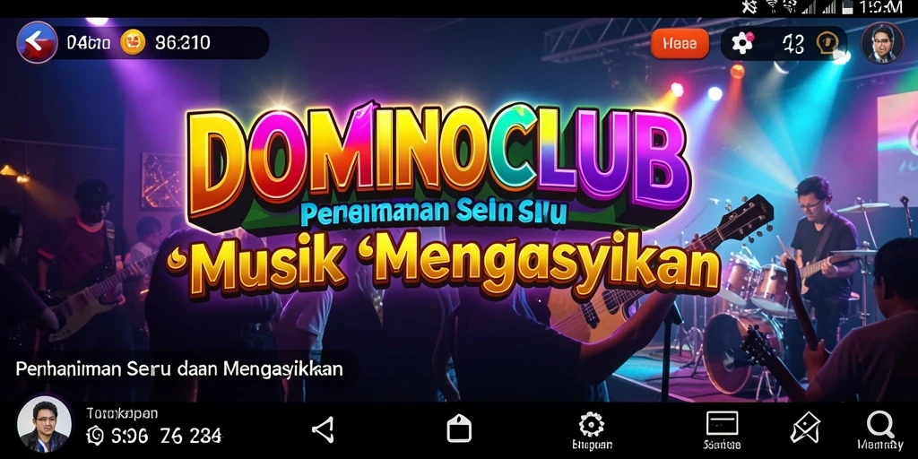 Inilah tampilan gameplay menarik dari DOMINOCLUB yang penuh dengan musik.