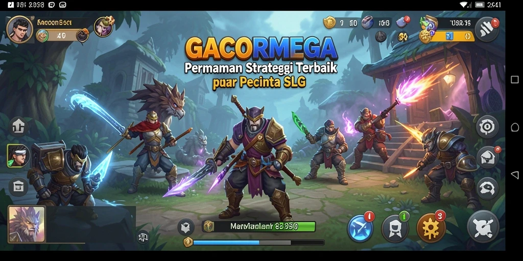 Tampilan gameplay GACORMEGA dengan aksi strategi yang mendebarkan.