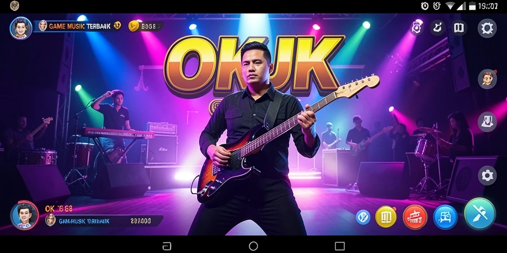 Tampilan gameplay OKJK saat memainkah lagu-lagu favorit.
