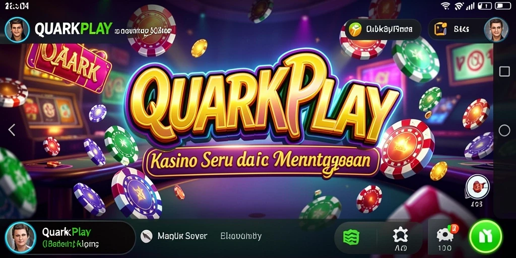 Screenshot gameplay QUARKPLAY yang menampilkan suasana kasino yang menegangkan.