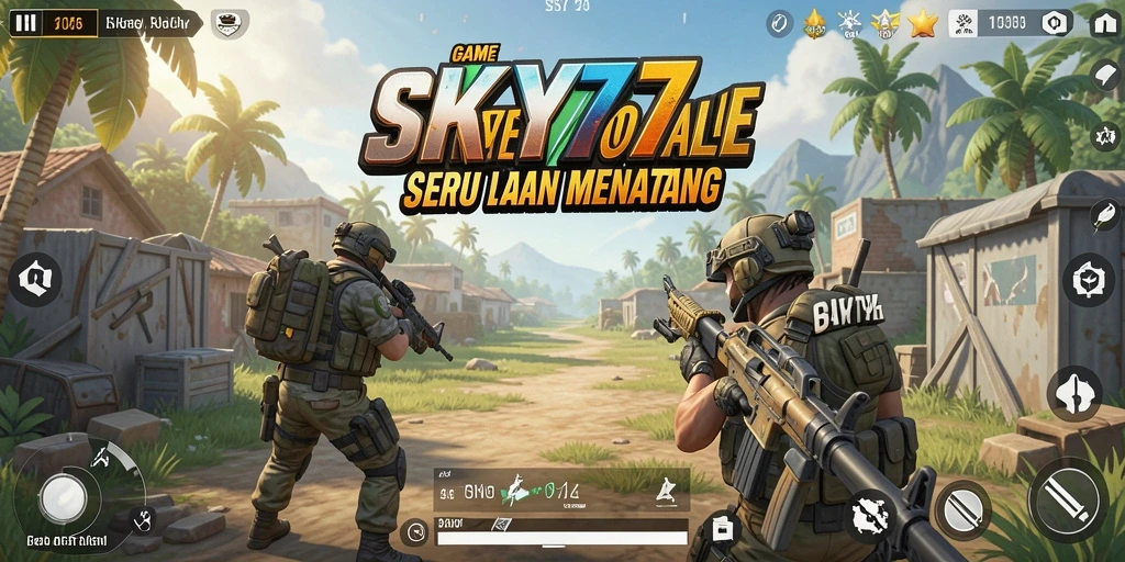 Gameplay intens dalam pertempuran Battle Royale.